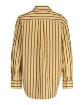 Relaxed Fit Striped Poplin Shirt Burnt Wheat / 32